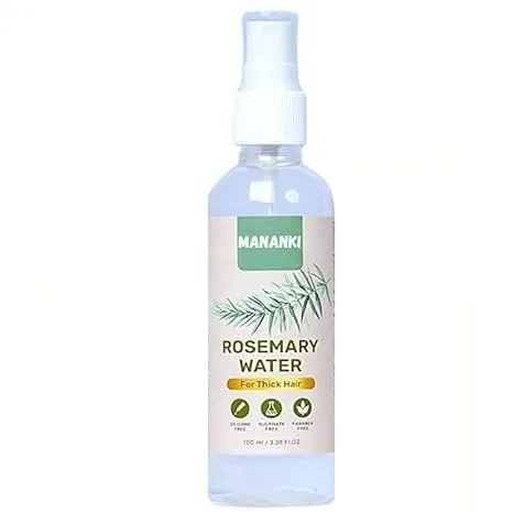 Rosemary Water Spray for Hair and Skin, 3.38 fl oz, Silicone-Free Hair Growth Support