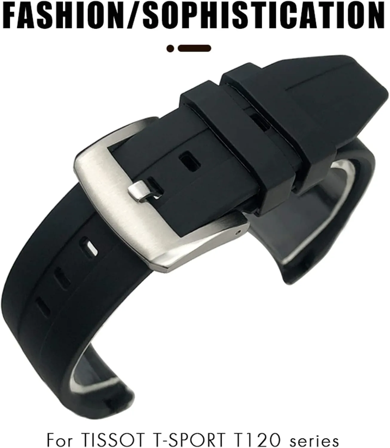 Rubber Silicone Watchband 22mm 21mm for Tissot T120417 Sea Star 1000 Series Orange Black Waterproof Diving Watch Strap