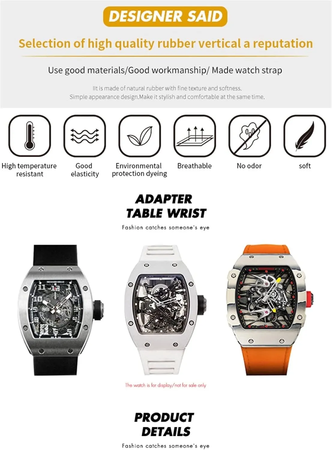 Rubber Watchband 20mm 25mm for Richard Spring Bar Silicone Mille Sport Watch Strap Soft Waterproof Wristband