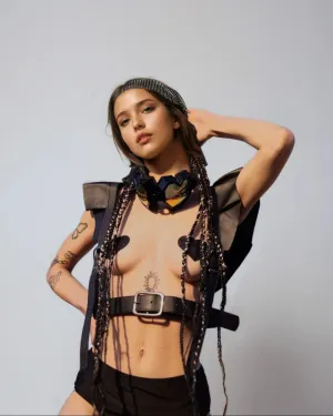 Ruffel Leather Harness Halter
