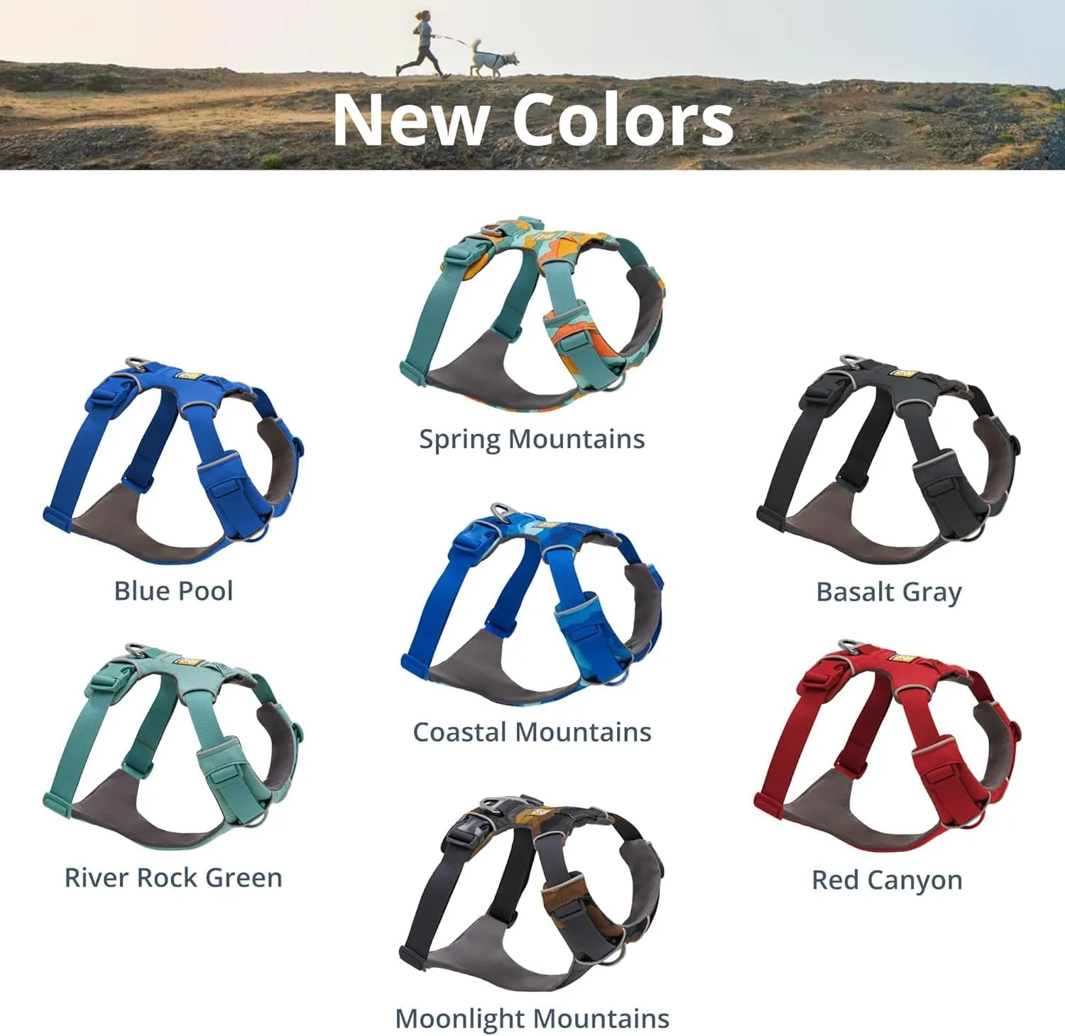 Ruffwear, Front Range Dog Harness, Reflective Soft Padded Everyday Harness with Dual Leash Clips, Adjustable and Lightweight Fit for Training or Walking for All Dogs, Red Canyon, Large/X-Large