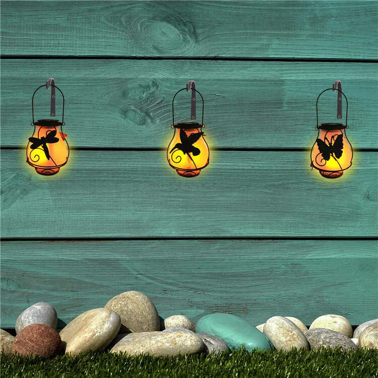 Rynx | Solar Retro Lantern LED Decorative Outdoor Lighting Waterproof Garden Hanging Light