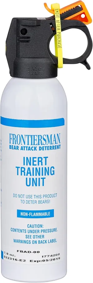 SABRE Frontiersman Practice Bear Spray, 7.9 oz Inert Canister, Practice Before You Go, Realistic Canister Increases Familiarity and Confidence in Use