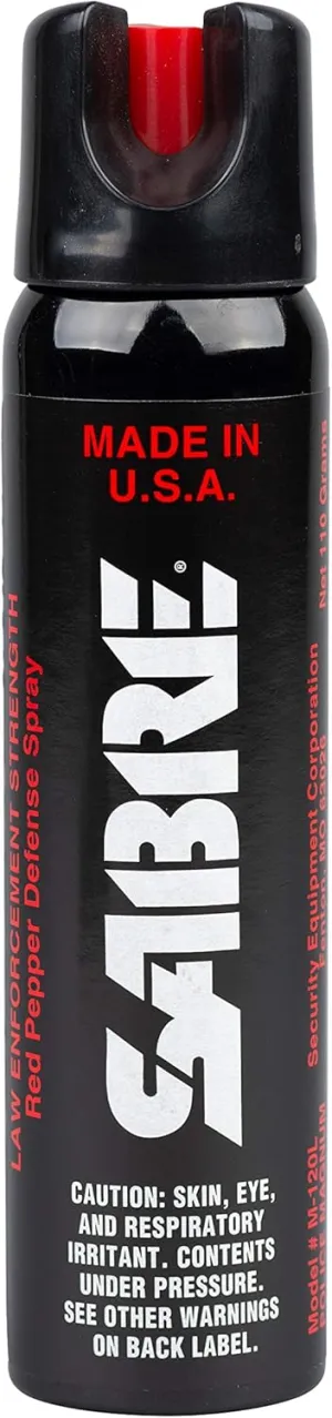 SABRE Magnum 120 3-In-1 Defense Spray, 35 Bursts, 12-Foot (4-Meter) Range, Triple Protection Formula Contains Pepper Spray, CS Military Gas and UV Marking Dye, Extra Large 92.4 Gram Canister