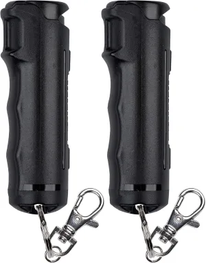 SABRE Pepper Spray with Fast Flip Top, Maximum Police Strength OC Spray, Key Ring for Easy Carry and Fast Access, Finger Grip for More Accurate and Faster Aim, 0.54 fl oz, Secure and Easy to Use