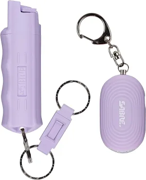 SABRE Personal Safety Kit with Pepper Spray and 2-in-1 Personal Alarm with LED Light, 0.54 fl oz, 25 Bursts,130dB Alarm, Audible Up to 1,250 Feet