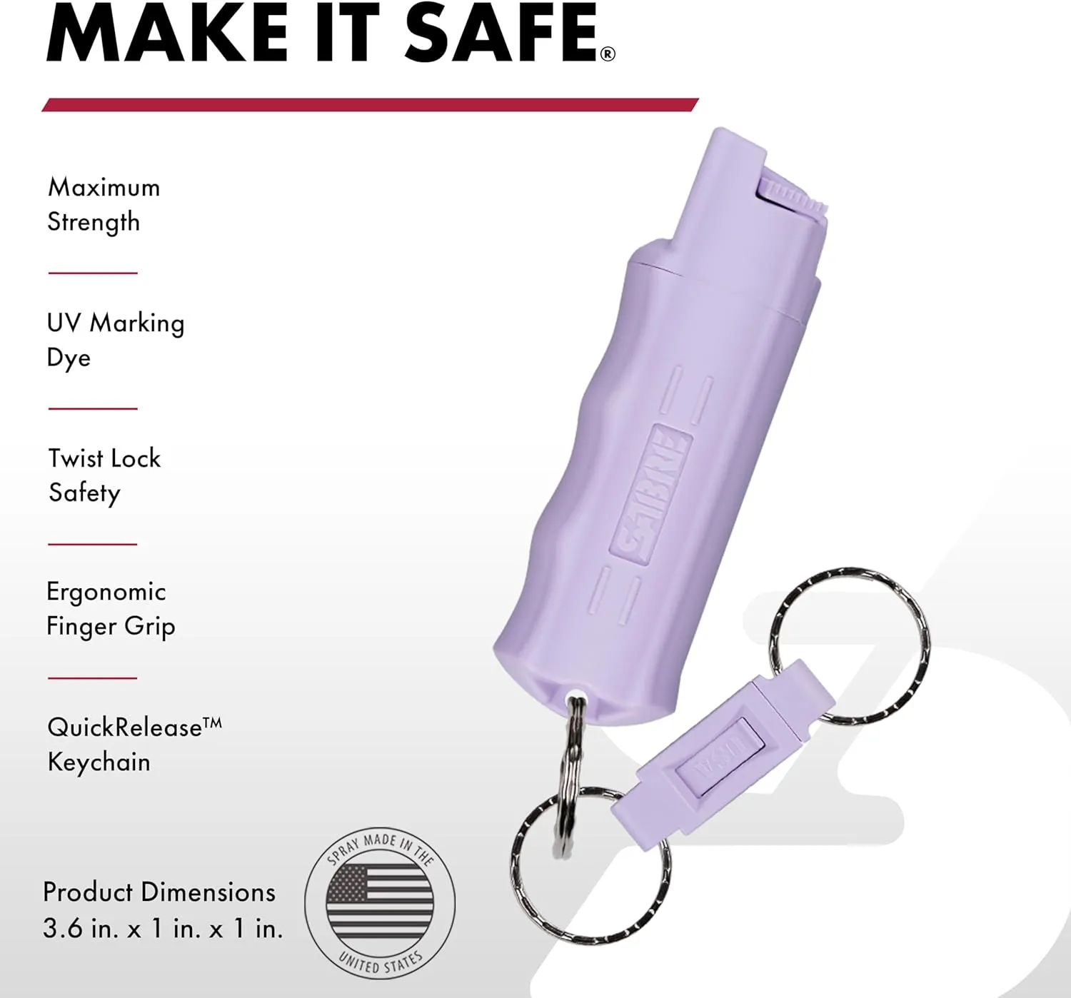 SABRE Personal Safety Kit with Pepper Spray and 2-in-1 Personal Alarm with LED Light, 0.54 fl oz, 25 Bursts,130dB Alarm, Audible Up to 1,250 Feet