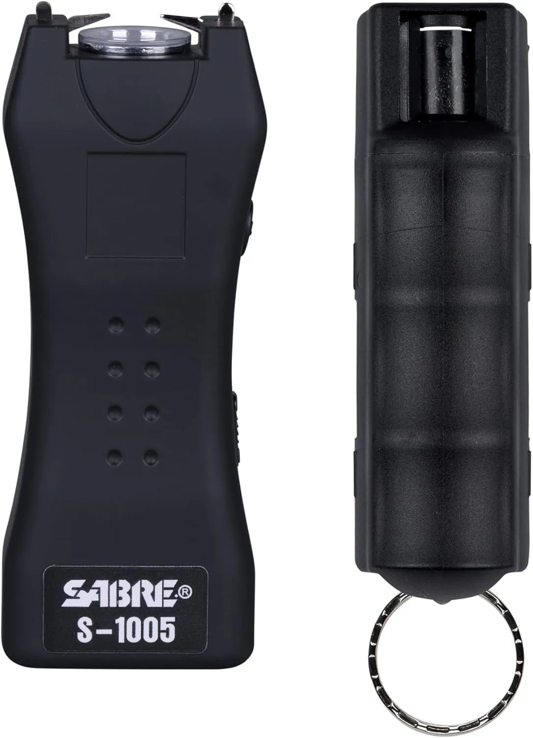 SABRE Self-Defense Kit with Pepper Spray and Stun Gun with Flashlight, 25 Bursts, 10-Foot (3-Meter) Range, Painful µC Charge, 120 Lumens, Rechargeable Battery, Safety Switch