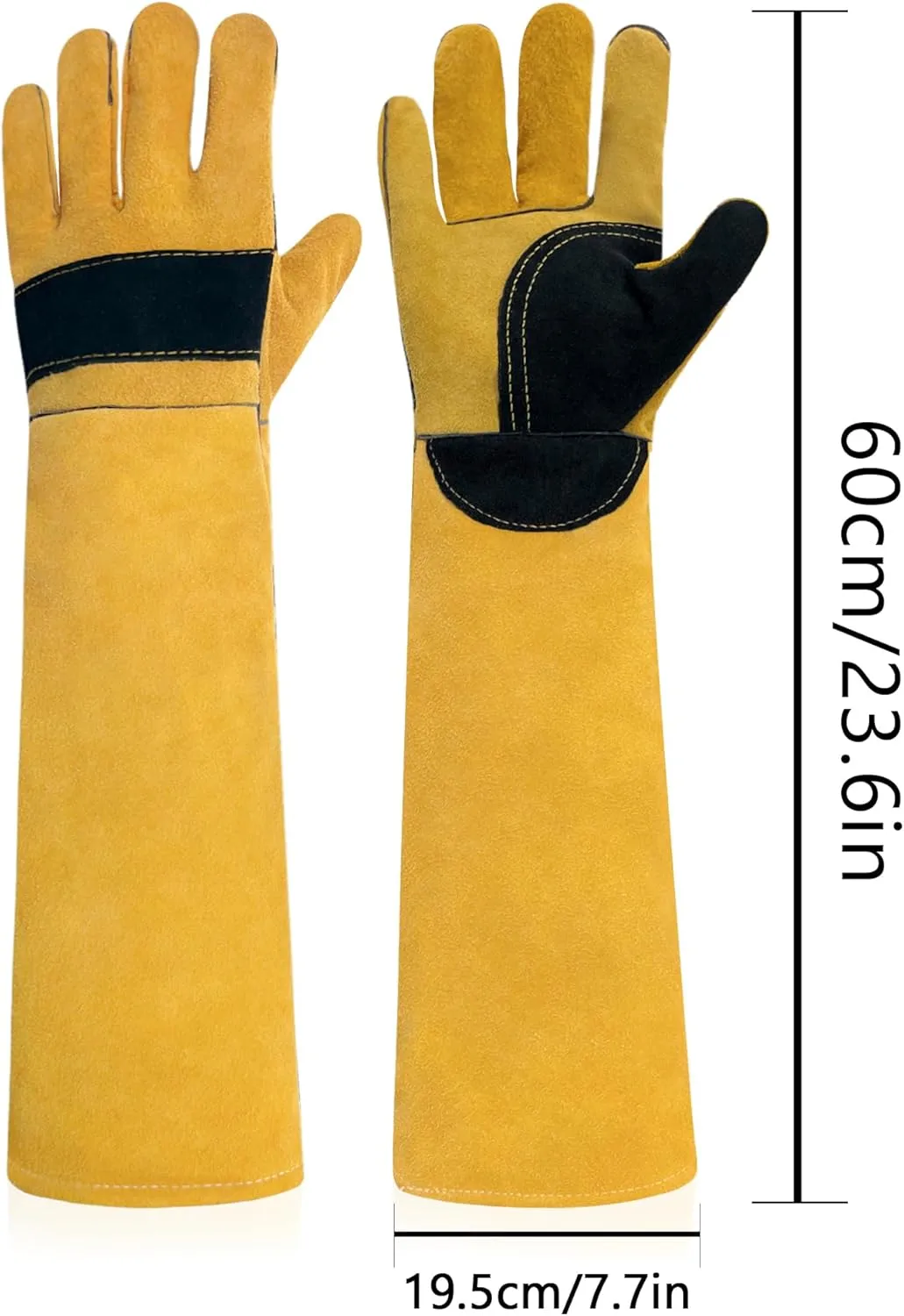Safety Work Leather Welding Animal Handling Gloves Bite Proof Pet Trips Vet Grooming Puncture Training Scratch