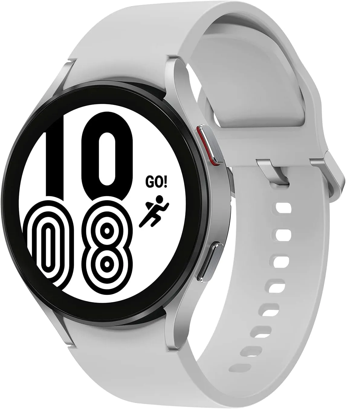 Samsung Electronics Galaxy Watch 4 44mm Smartwatch with ECG Monitor Tracker for Health Fitness Running Sleep Cycles GPS Fall Detection LTE US Version, (Silver) (Renewed)