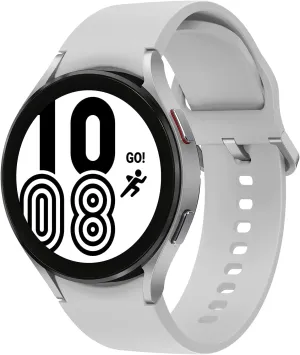Samsung Electronics Galaxy Watch 4 44mm Smartwatch with ECG Monitor Tracker for Health Fitness Running Sleep Cycles GPS Fall Detection LTE US Version, (Silver) (Renewed)