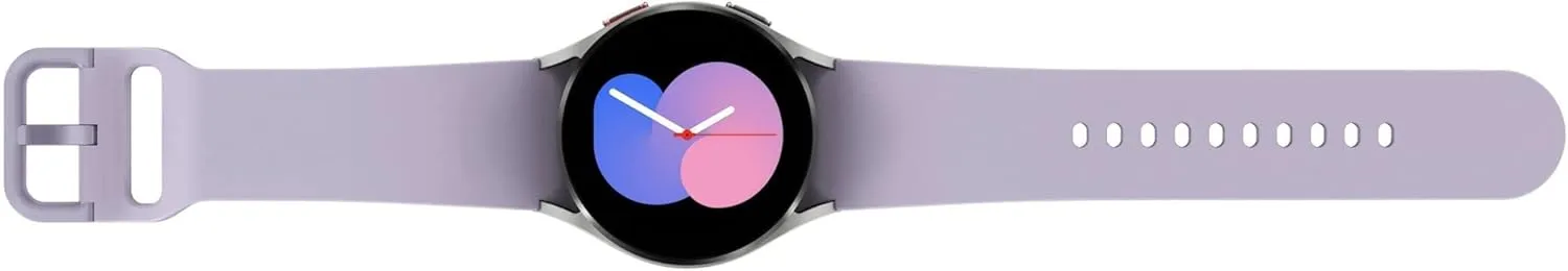 SAMSUNG Galaxy Watch 5 40mm Bluetooth Smartwatch w/Body, Health, Fitness and Sleep Tracker, Sapphire Crystal Glass, Enhanced GPS Tracking, US Version, Silver Bezel w/Purple Band (Renewed)