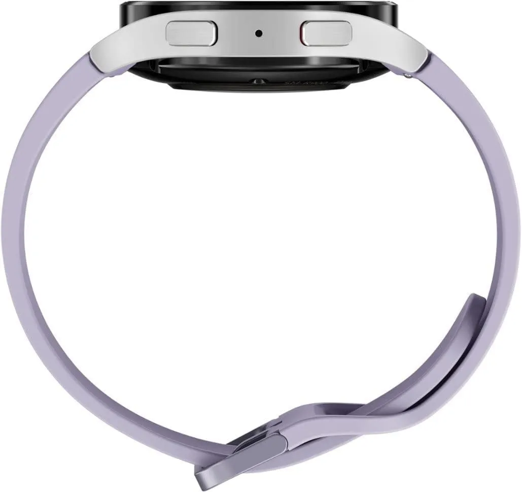SAMSUNG Galaxy Watch 5 40mm Bluetooth Smartwatch w/Body, Health, Fitness and Sleep Tracker, Sapphire Crystal Glass, Enhanced GPS Tracking, US Version, Silver Bezel w/Purple Band (Renewed)