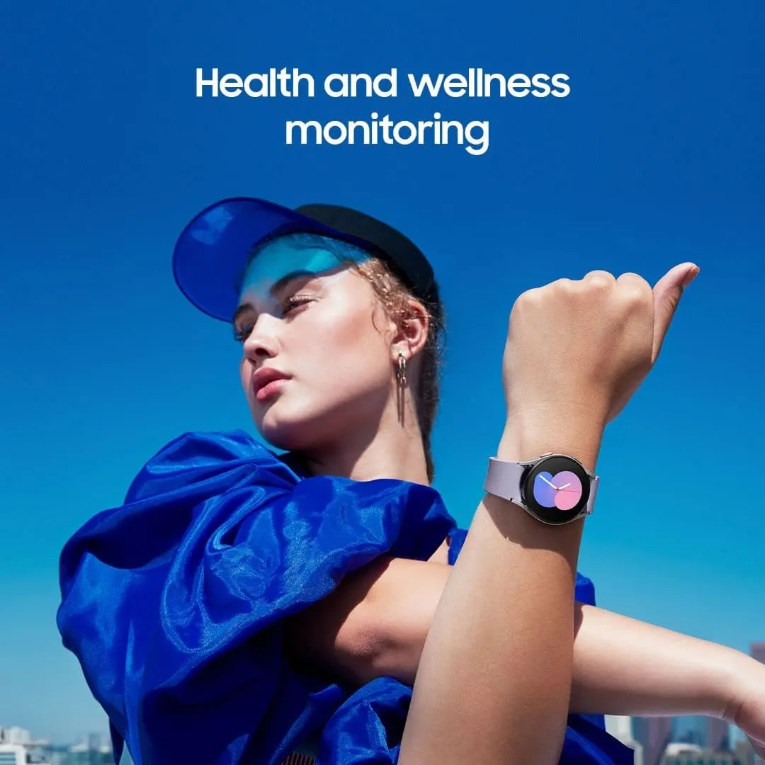SAMSUNG Galaxy Watch 5 44mm Bluetooth Smartwatch w/Body, Health, Fitness and Sleep Tracker, Improved Battery, Sapphire Crystal Glass, Enhanced GPS Tracking, US Version, Blue
