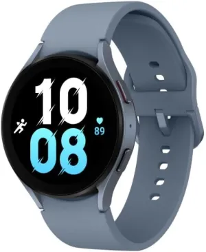 SAMSUNG Galaxy Watch 5 44mm Bluetooth Smartwatch w/Body, Health, Fitness and Sleep Tracker, Improved Battery, Sapphire Crystal Glass, Enhanced GPS Tracking, US Version, Blue