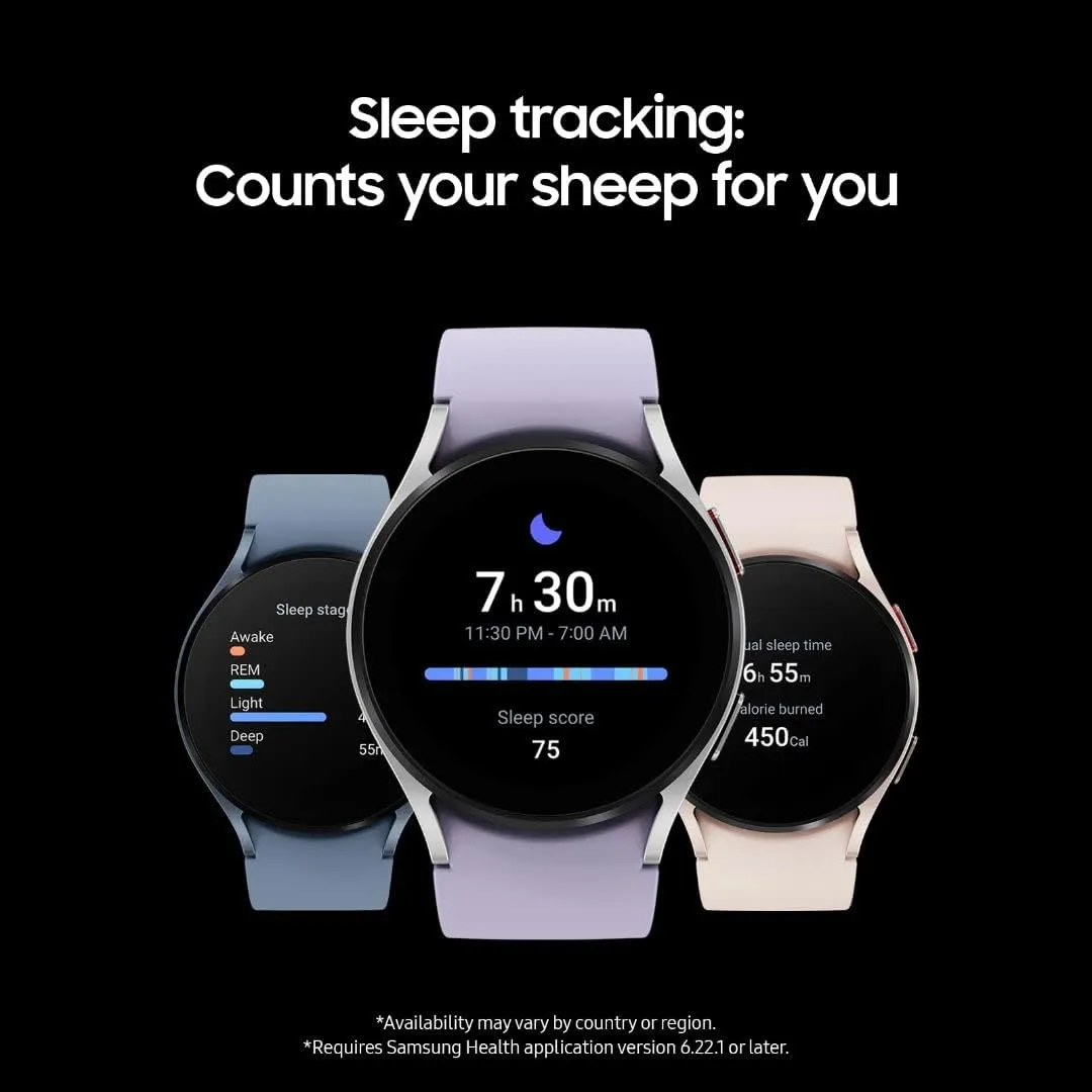 SAMSUNG Galaxy Watch 5 44mm Bluetooth Smartwatch w/Body, Health, Fitness and Sleep Tracker, Improved Battery, Sapphire Crystal Glass, Enhanced GPS Tracking, US Version, Blue
