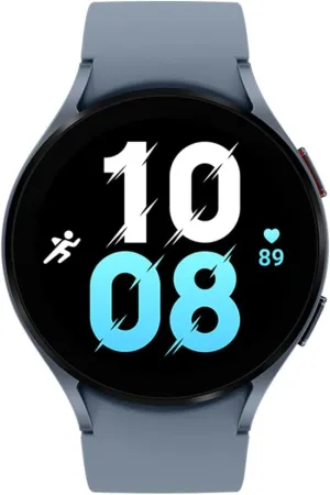 SAMSUNG Galaxy Watch 5 (44mm, WIFI   4G LTE) 1.4'' Super AMOLED Smartwatch GPS Bluetooth w/ Advanced Sleep Coaching, Bioactive Sensor, Water Resistant R915U (Fast Charger Bundle, Sapphire) (Renewed)