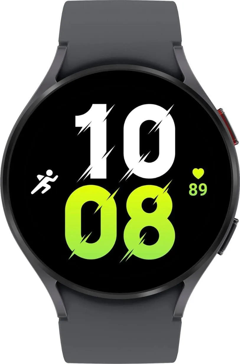 Samsung Galaxy Watch 5 (44mm, WiFi   4G LTE) 1.4" Super AMOLED Smartwatch GPS Bluetooth w/ Advanced Sleep Coaching, Bioactive Sensor, Water Resistant R915U (Generic Charger, Graphite) (Renewed)