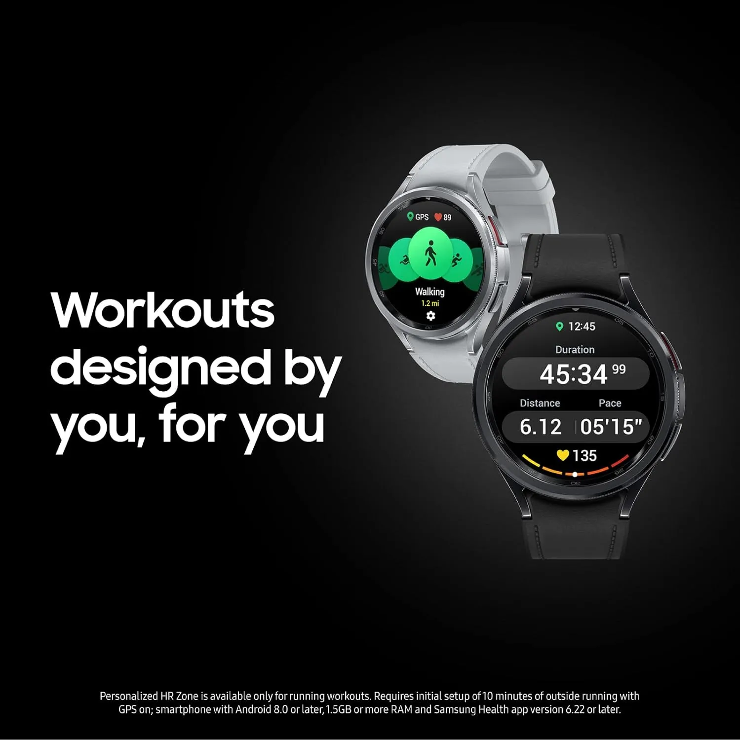 SAMSUNG Galaxy Watch 6 Classic 47mm Bluetooth Smartwatch, Rotating Bezel, Fitness Tracker, Personalized HR Zones, Advanced Sleep Coaching, US Version, Black (Renewed)