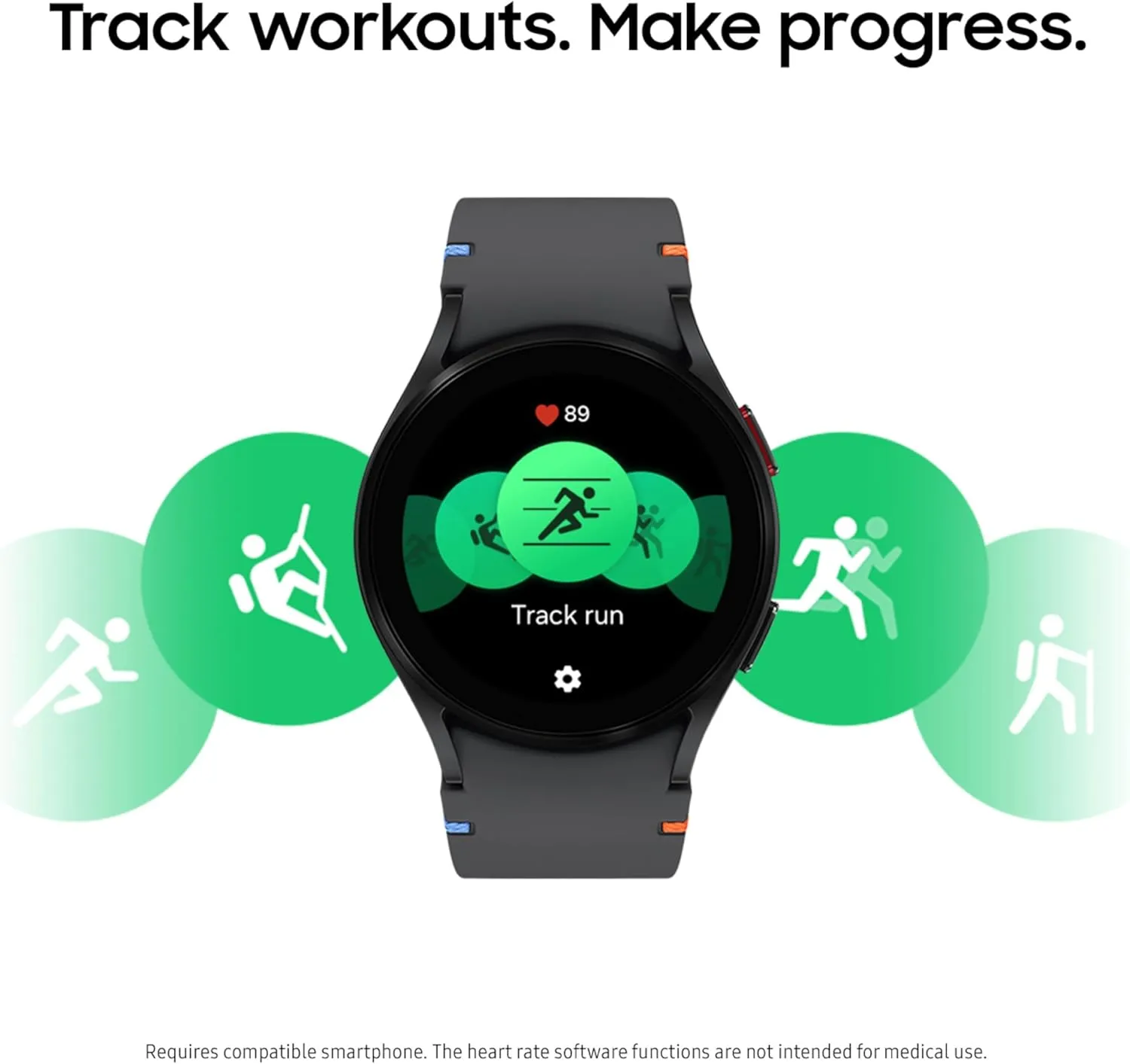Samsung Galaxy Watch FE 40mm LTE AI Smartwatch w/Fitness Tracking, BIA Sensor, Personalized HR Zones, Heart Rate Tracker, Sleep Monitor, 2024, Black (US Version) (Renewed)