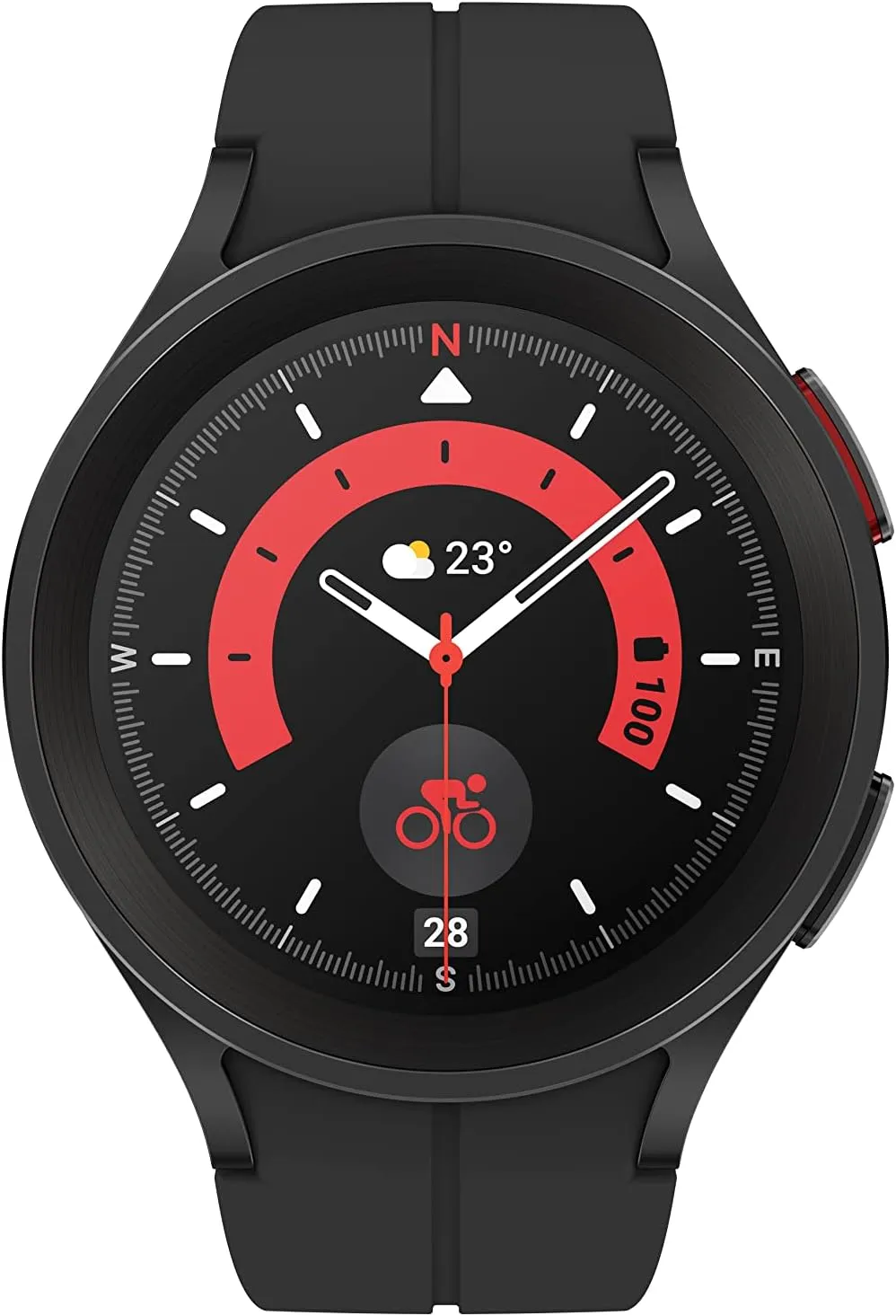 SAMSUNG Galaxy Watch Pro 5 45mm LTE Smartwatch w/ Body, Health, Fitness and Sleep Tracker, Improved Battery, Sapphire Crystal Glass, GPS Route Tracking, Titanium Frame, US Version, Black