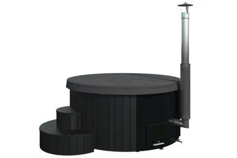 Saunalife 6-Person Wood-Fired Hot Tub Spa | Model S4B S4N