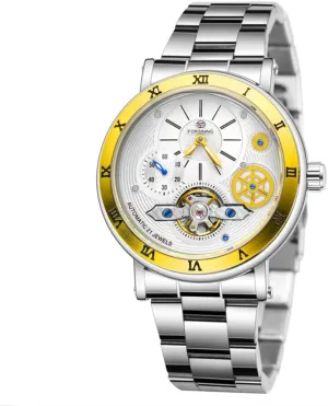 Self Winding Watches for Men Automatic Mechanical Tourbillon Stainless Steel Waterproof Luminous Luxury Dress Wrist Watches