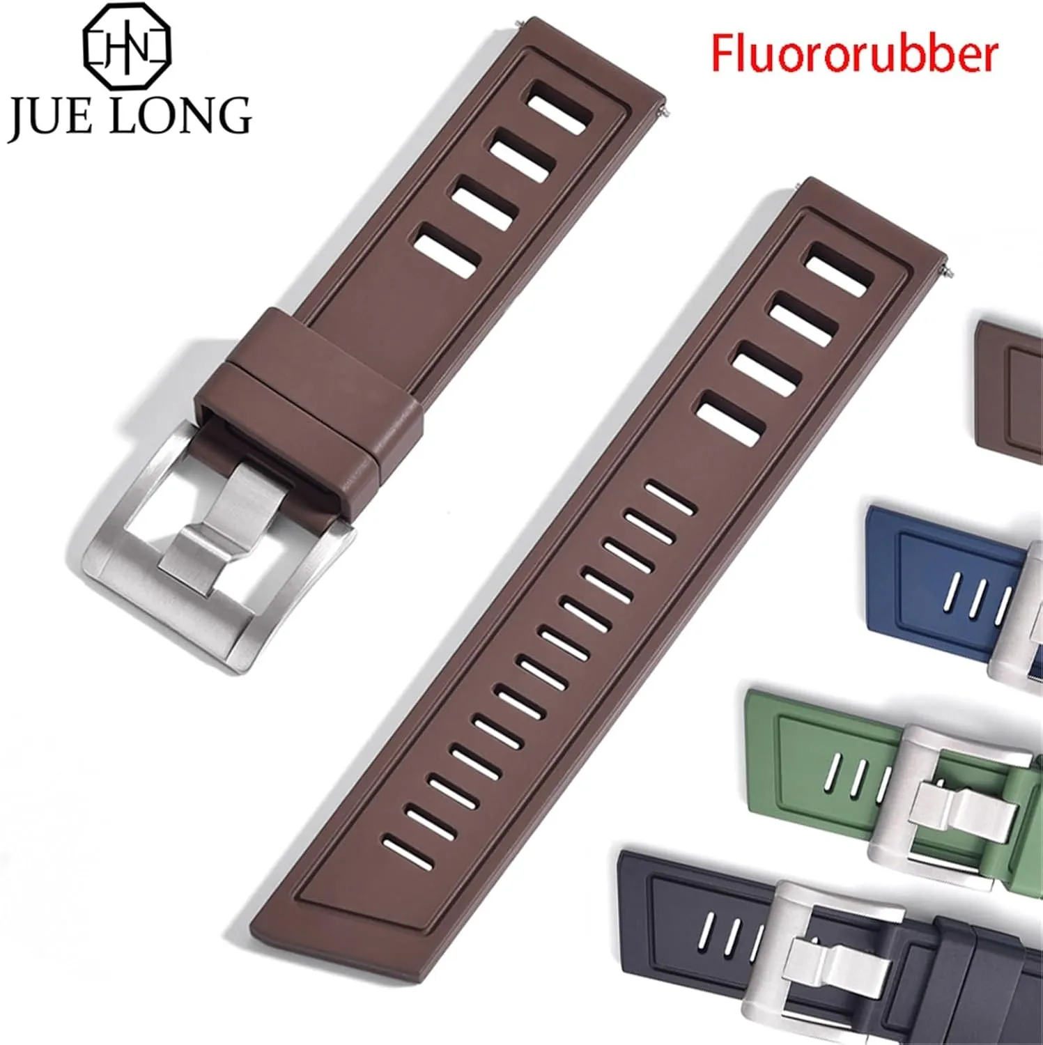 SERDAS Fluororubber FKM 20mm 22mm Watch Strap Waterproof Quick Release Watchbands For Each Brand Diving Watches