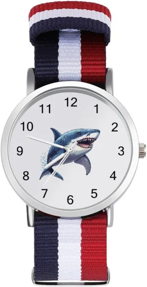 Shark Graphic Animal Art Funny Wrist Watches for Men Women Fashion Graphic Watch for Work Workout