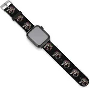 Shark Sugar Skull Mexico Dia De Los Sport Silicone Watch Band Compatible with Iwatch Quick Release Replacement Strap
