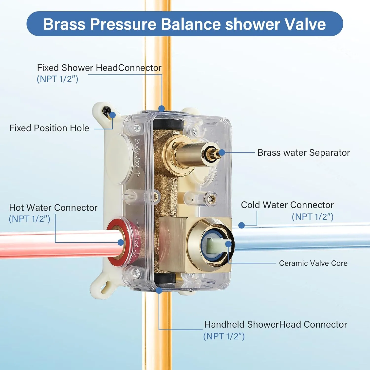 Shower Faucet Set Rain Shower System with 12 Inches Rain Shower Head and Handheld Spray, Bathroom Shower Fixtures Brushed Gold Shower Kit with Brass Valve,Ceiling Mounted