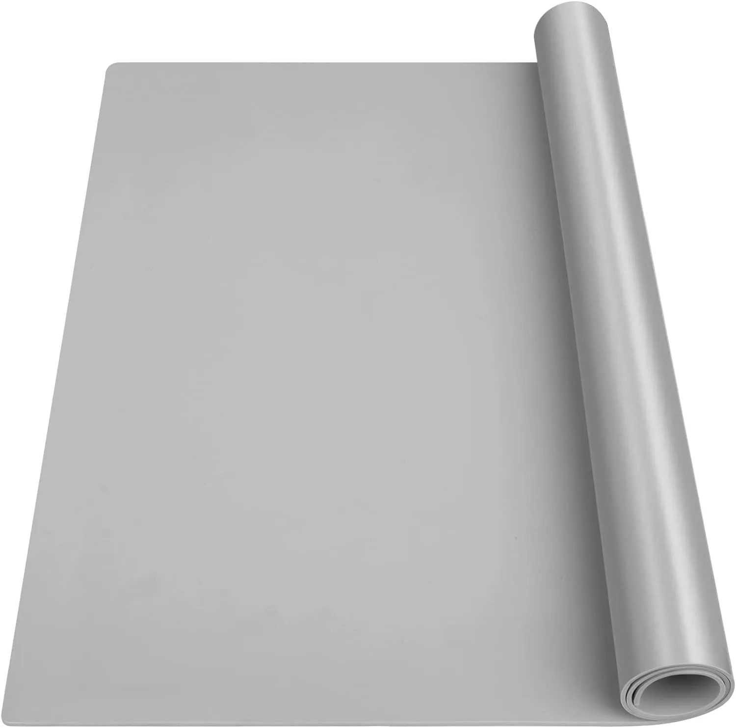 Silicone Mat Heat Resistant Mats for Countertop, Multipurpose Large Silicone Mats for Crafts Kitchen Workbench Size 36x24 inches Thick 2mm,Rolled Package,Grey
