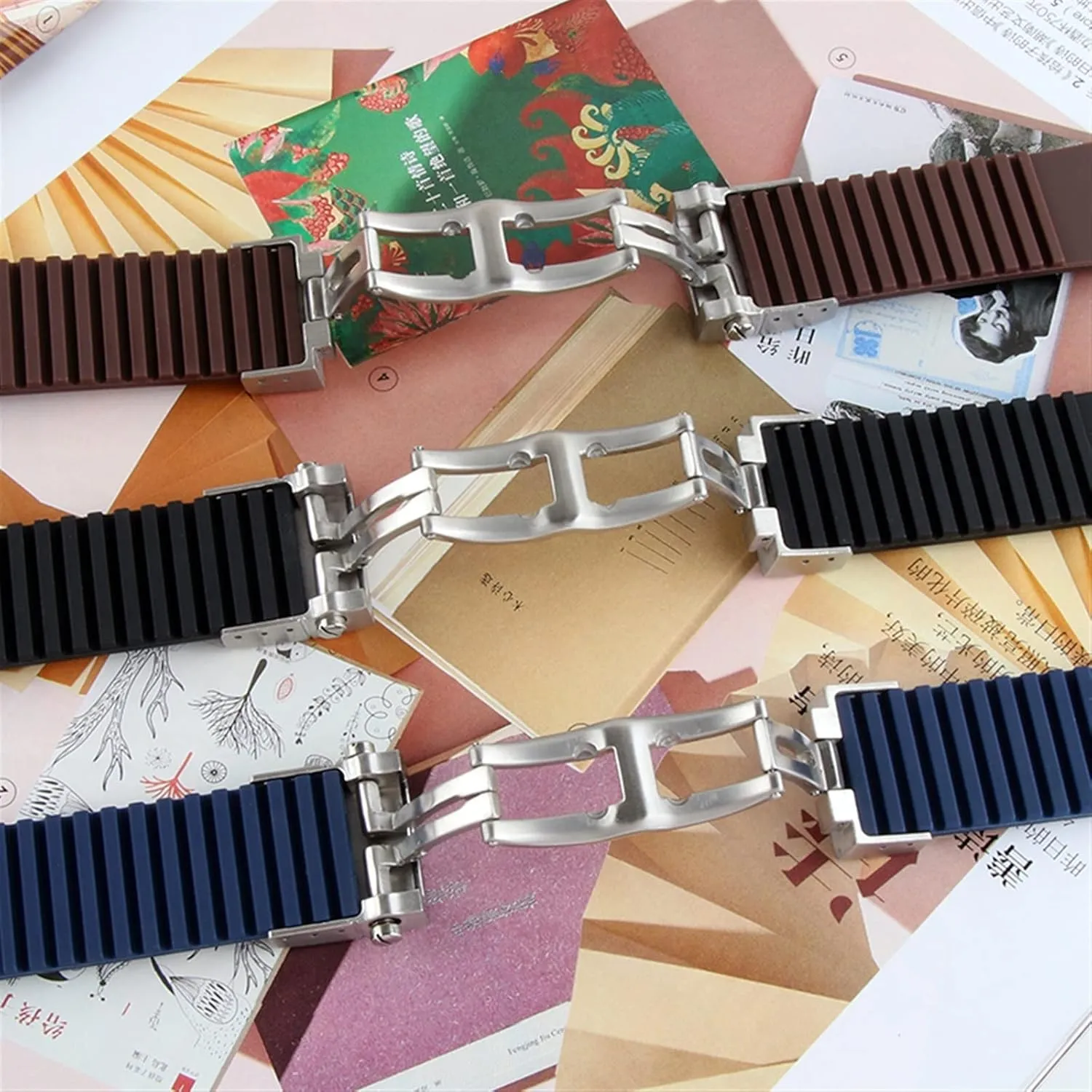 Silicone Rubber Watch Band For Ulysse Nardin Outdoor Sports Waterproof Bracelet Wrist Strap Replacement Watch Accessories Parts