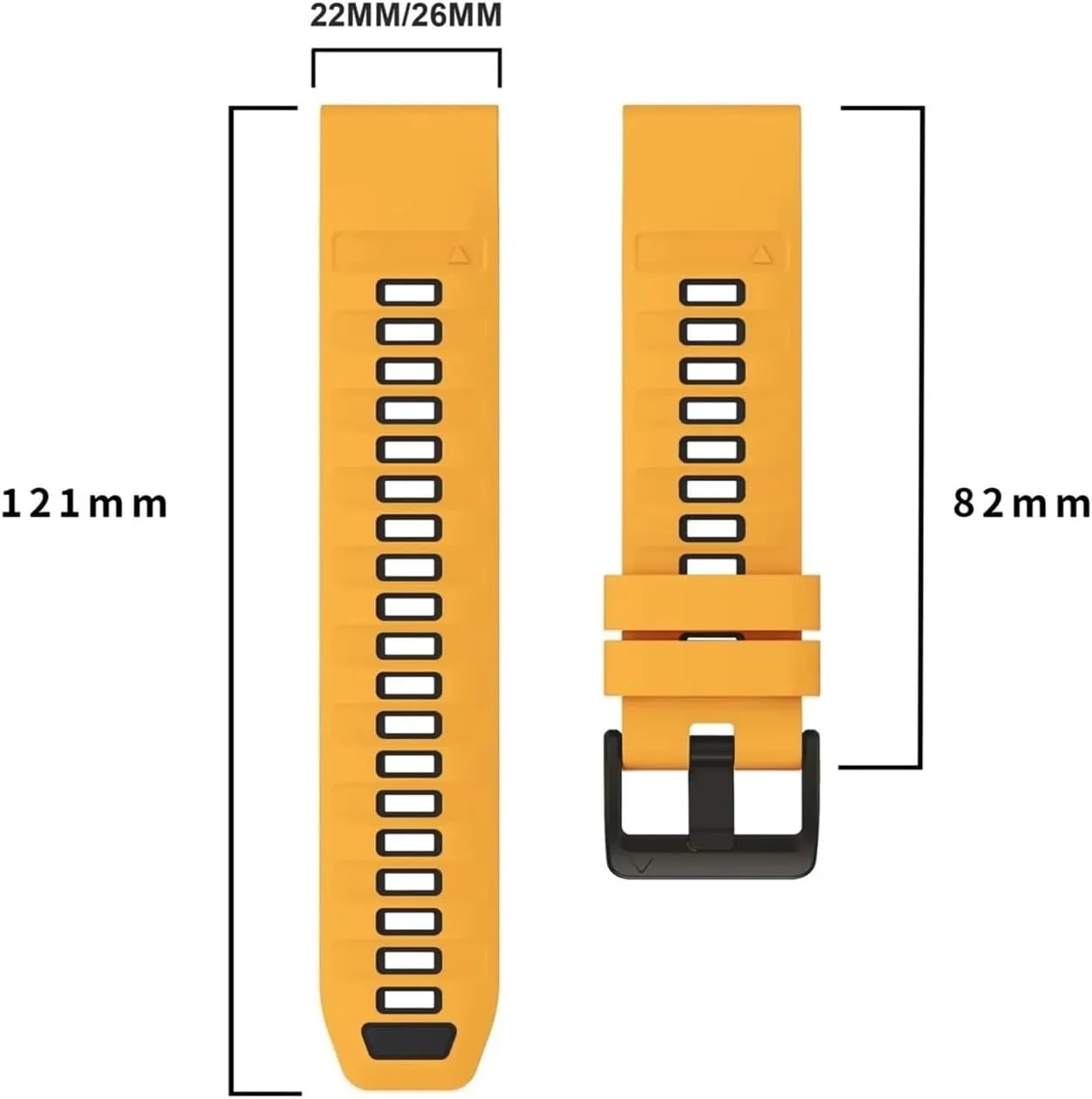 Silicone Watch Band Fit for Garmin Fenix 8 7X Pro 51mm/ Enduro 3/ Quatix/Tactix 7/ Descent Mk2 Mk2i/ D2/ Mach 1
