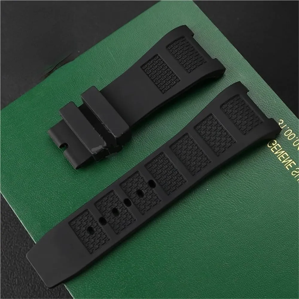 Silicone Watch Strap fit for IWC Strap Engineer Iw376501 Iw323601 Waterproof Sweat-Proof Notch Rubber Watchband 30.16mm