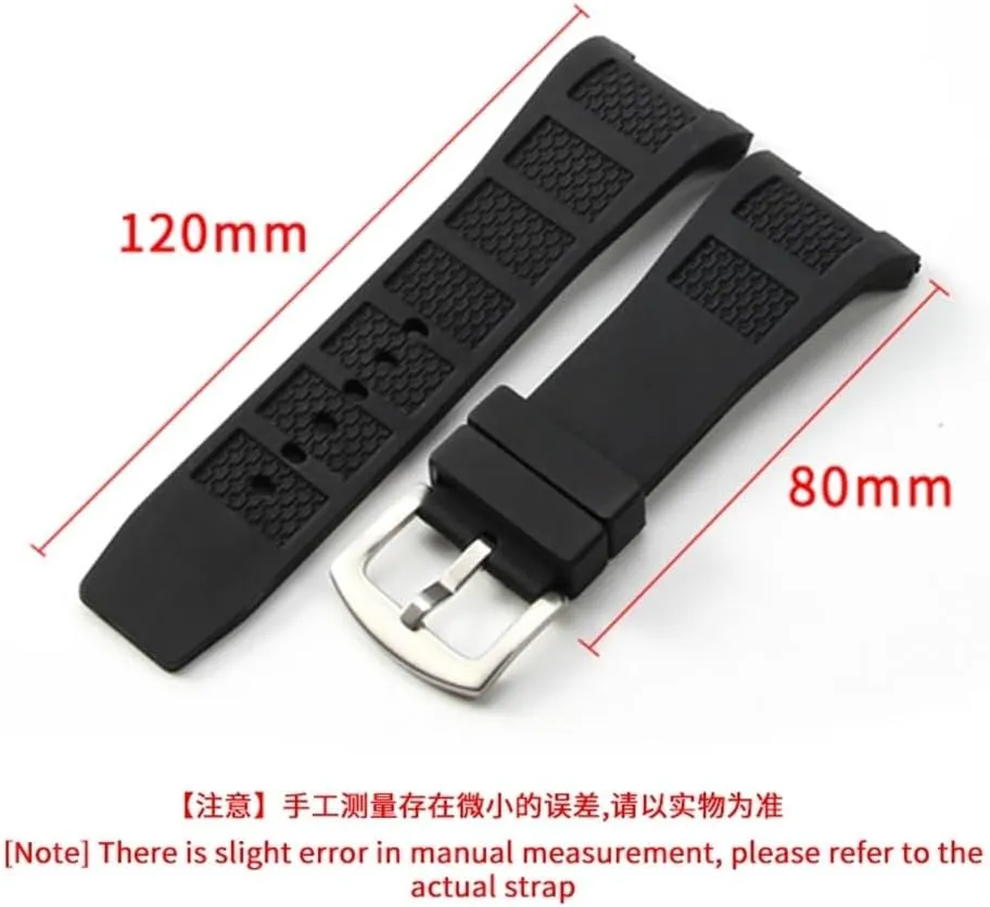 Silicone Watch Strap fit for IWC Strap Engineer Iw376501 Iw323601 Waterproof Sweat-Proof Notch Rubber Watchband 30.16mm