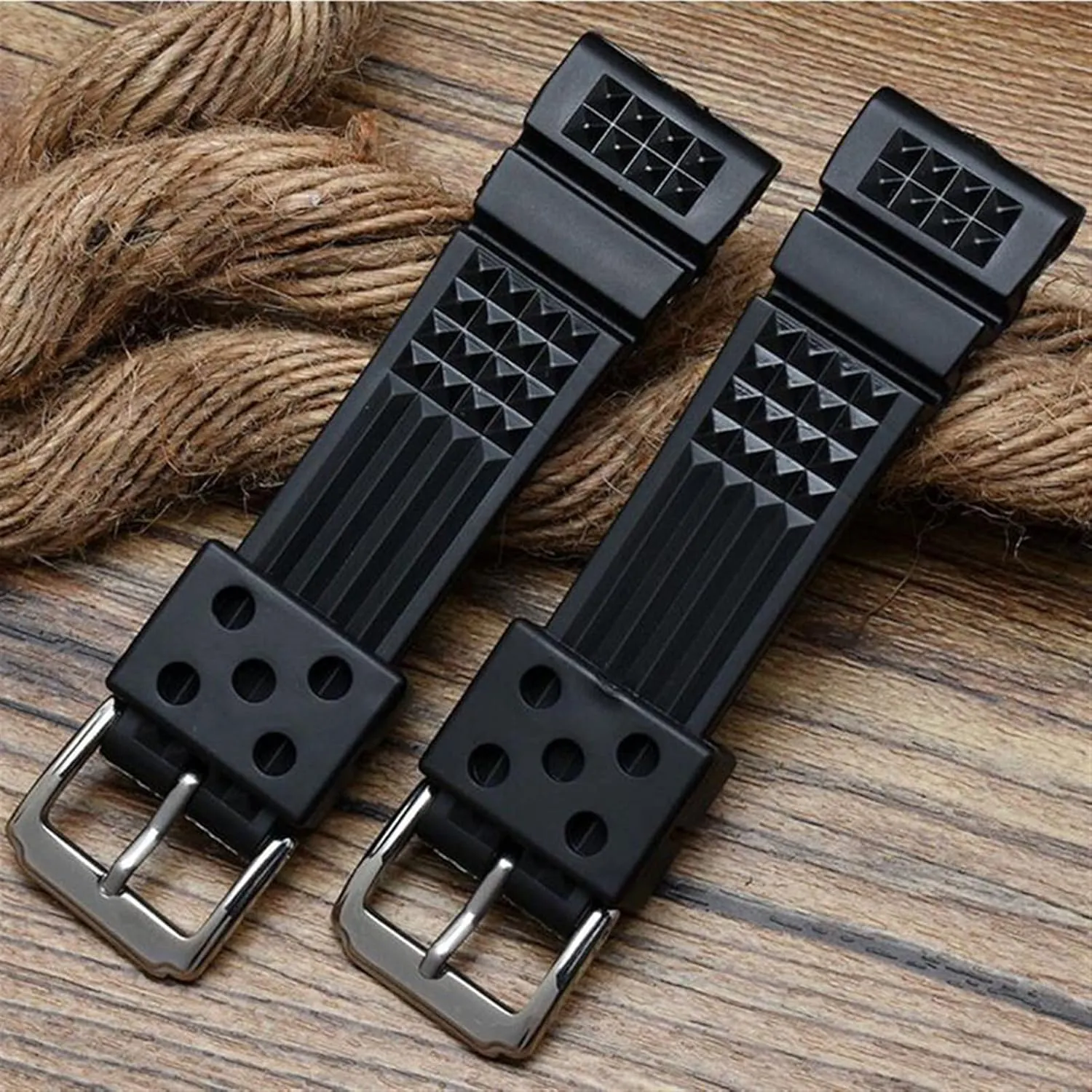 Silicone Watchband For S-eiko Classic No. 5 Watches Diving Waterproof Bracelet 22mm Black Mens Rubber Watch Strap