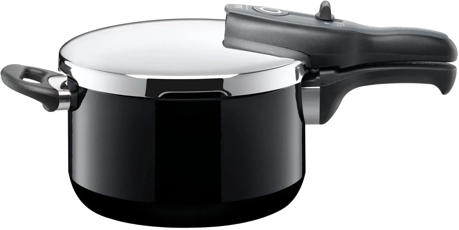 Silit Sicomatic® T-Plus Pressure Cooker 4.5L Without Insert Ø 22 cm Black Made in Germany Inside Scale Silargan® Functional Ceramic Suitable for Induction Hobs