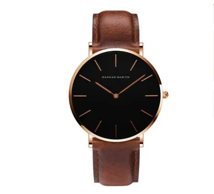 Simple quartz waterproof watch