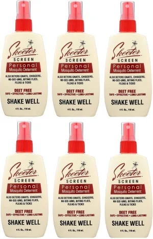 Skeeter Screen 4 oz Essential Oil Spray - Pack of (6)