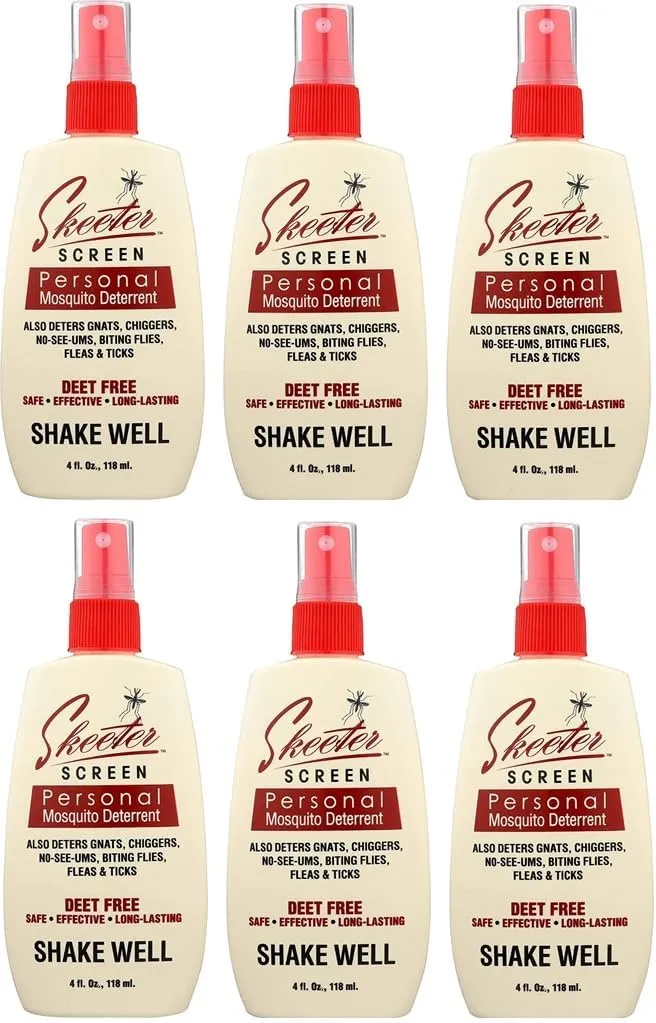 Skeeter Screen 4 oz Essential Oil Spray - Pack of (6)