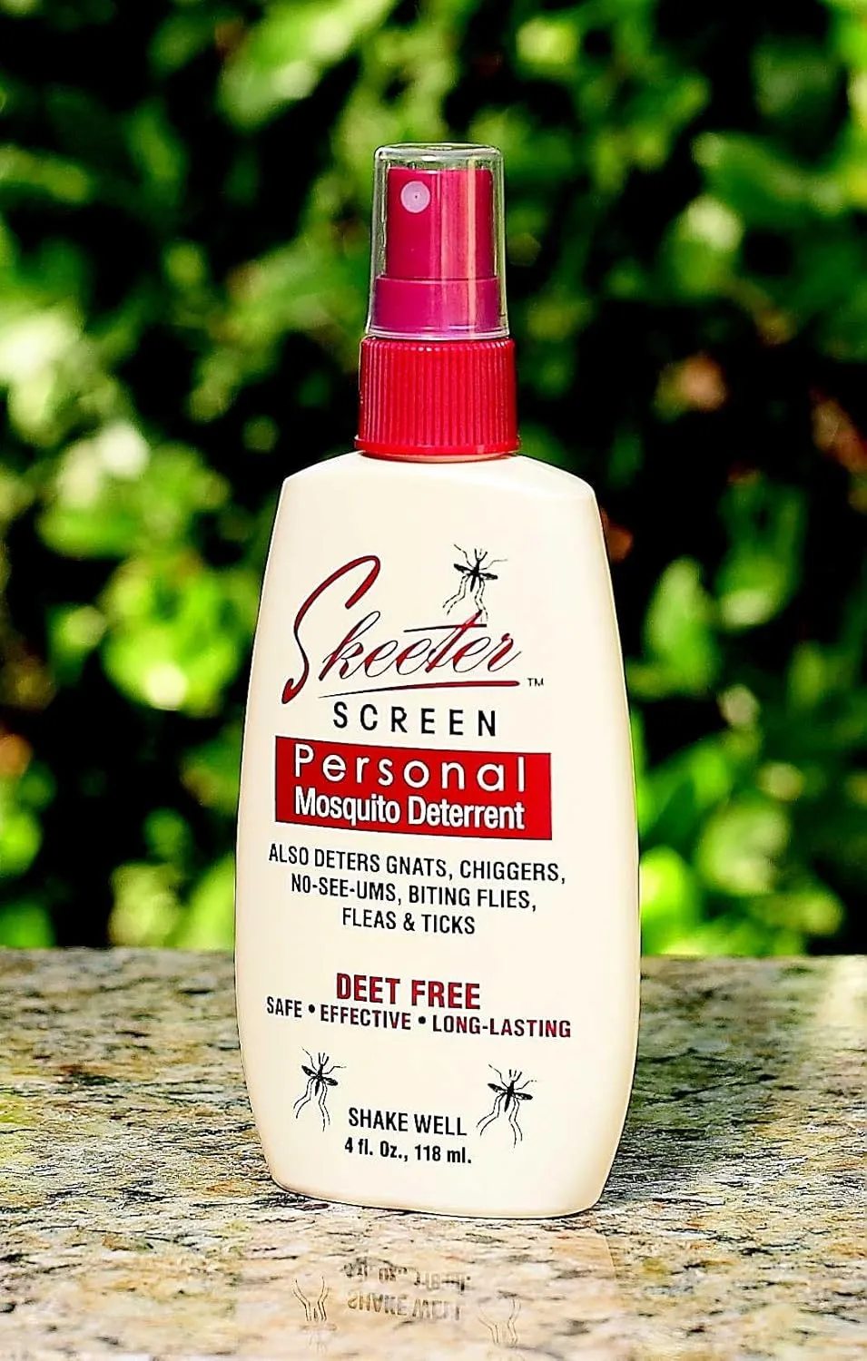 Skeeter Screen 90200 Mosquito Deterrent Spray – DEET-Free Essential Oil Blend – 4 Fl Oz Pump – Safe for Skin & Clothes – Non-Staining, Alcohol-Free – Cedar, Peppermint, Rosemary, Thyme