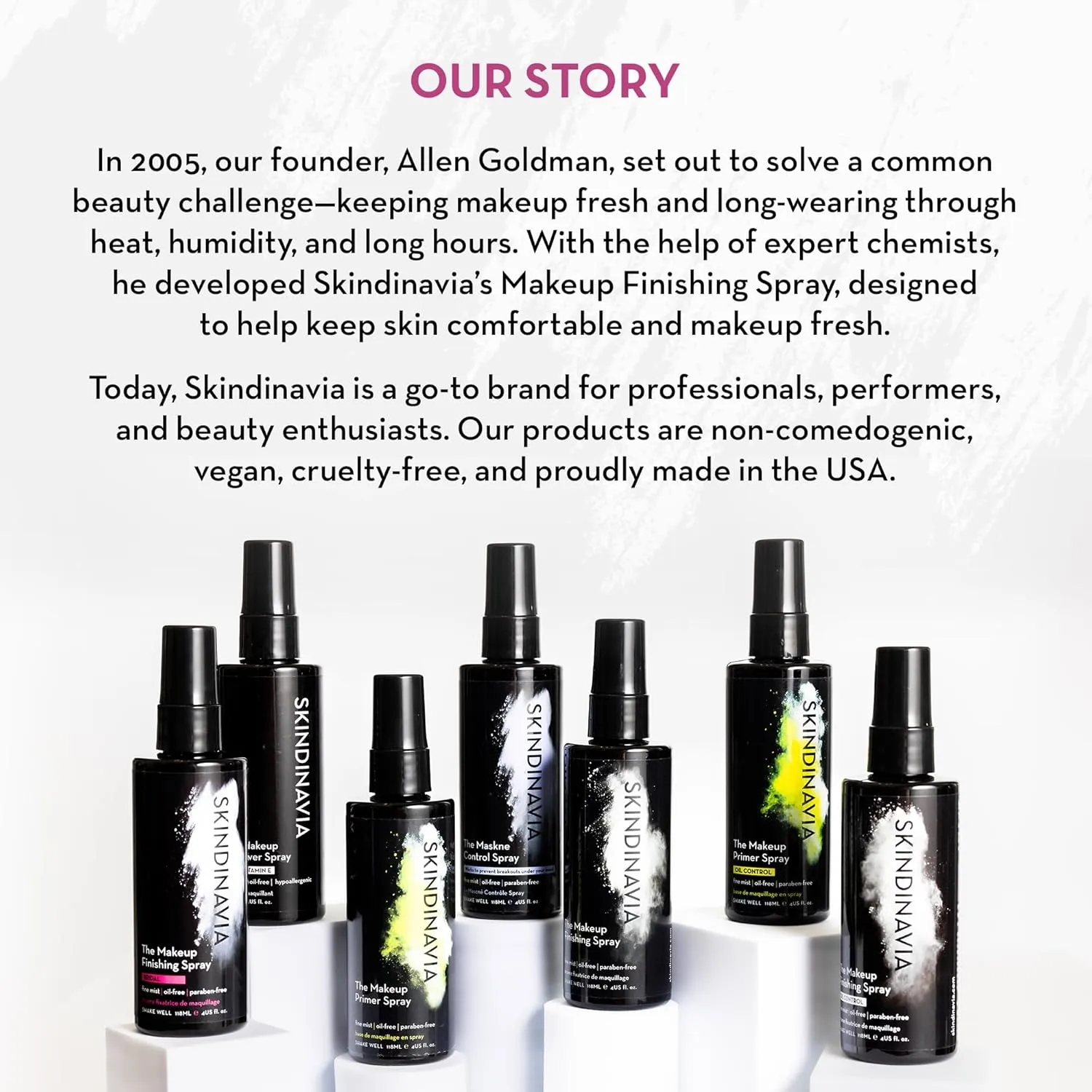 Skindinavia The Makeup Finishing Spray, Classic Makeup Setting Spray, All-Day Wear, Long-Lasting Up to 16  Hours, Heat-Resistant & Waterproof, Cooling Fine Mist, 2.0 Oz