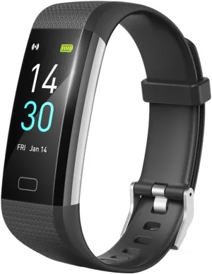 Smart Watch, Fitness Tracker with Heart Rate/Blood Oxygen/Blood Pressure/Sleep Monitor Pedometer Calories Counter IP68 Waterproof Activity Tracker Smartwatch for Android iPhone Men Women Black