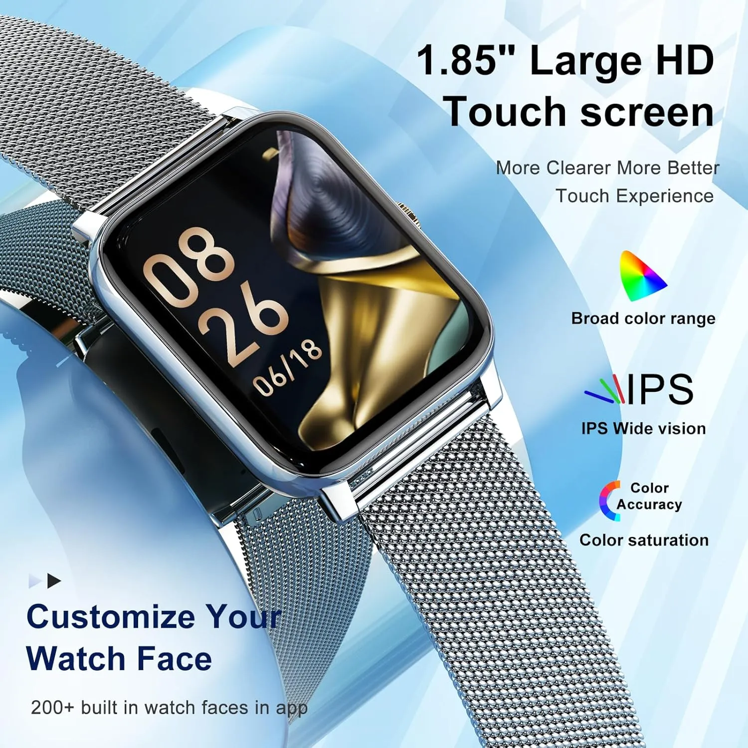 Smart Watch for Men Fitness Tracker: Waterproof Smart Watches for Men Digital Womens Watches Make/Answer Call Running Smartwatch Android Phone iPhone Samsung Compatible Heart Rate Monitor
