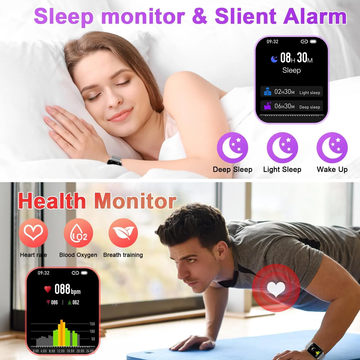 Smart Watch for Men Fitness Tracker: Waterproof Smart Watches for Men Digital Womens Watches Make/Answer Call Running Smartwatch Android Phone iPhone Samsung Compatible Heart Rate Monitor
