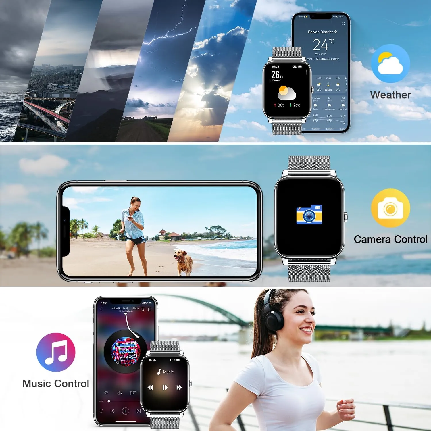 Smart Watch for Men Fitness Tracker: Waterproof Smart Watches for Men Digital Womens Watches Make/Answer Call Running Smartwatch Android Phone iPhone Samsung Compatible Heart Rate Monitor