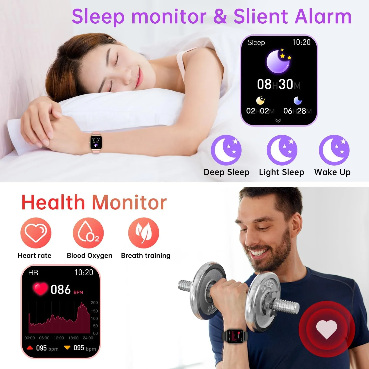Smart Watch for Women Fitness Tracker: Rose Gold Make/Answer Call Smart Watches for Women Waterproof Digital Mens Watches Running Smartwatch Android Phone iPhone Samsung Compatible Heart Rate Monitor