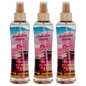 So…? Hawaiian Honey Body Mist - Floral and Vanilla Perfume for Women - Long Lasting Body Spray for Women - Vegan, Cruelty Free - 3 pc