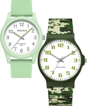 SOCICO Kids Analog Watch for Boys Girls, Easy to Read Learning Time Watch, Waterproof, Soft Band Wristwatch for Child Teens Ages 5-15, Great Gift for Kids Children